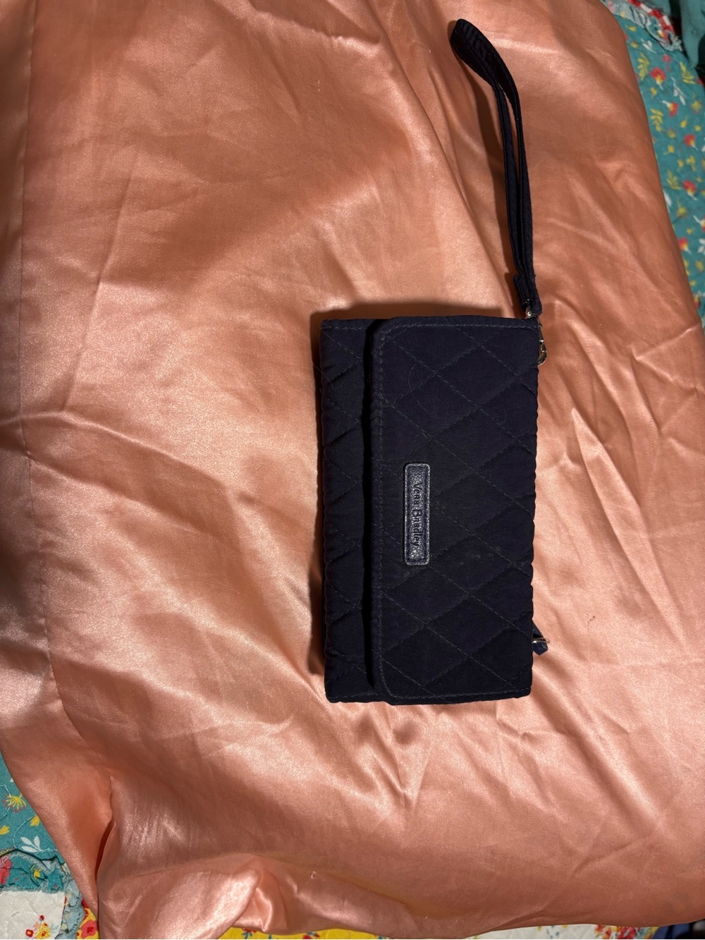 Vera Bradley Black Quilted Wristlet